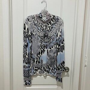 Crystal Studded Cache Sweater